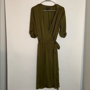 Topshop Olive green dress